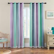 Cortinas XiDi Rainbow Purplgreen para quarto 132x244cm Cortinas XiDi Rainbow Purplgreen para quarto 132x244cm