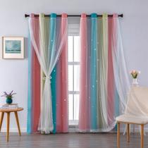 Cortinas XiDi Rainbow Star Kids 86x137 cm 2 painéis