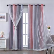 Cortinas XiDi Star Cutout Blackout Kids Room 183 cm, 2 painéis Cortinas XiDi Star Cutout Blackout Kids Room 183 cm, 2 painéis