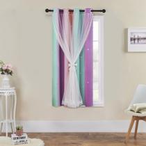 Cortinas XiDi Unicorn para meninas, quarto, roxo, verde, 1 painel Cortinas XiDi Unicorn para meninas, quarto, roxo, verde, 1 painel
