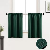 Cortinas XTMYI Christmas Kitchen impermeáveis verdes
