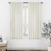 Cortinas XTMYI Linen Sheer 160x160cm 2 painéis Creme Bege