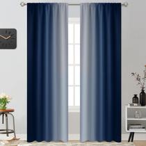 Cortinas Yakamok Light Blocking Ombre azul/branco acinzentado 132x213cm Cortinas Yakamok Light Blocking Ombre azul/branco acinzentado 132x213cm