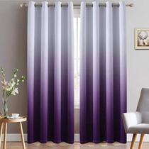 Cortinas Yakamok Light Blocking Purple Ombre 132x213cm 2 painéis