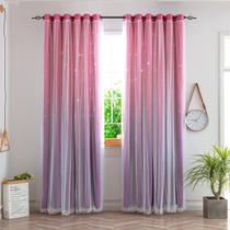 Cortinas Yancorp Kids for Girls Bedroom Princess 214 cm com acessórios