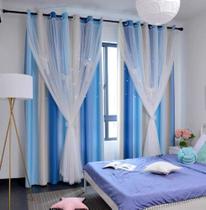 Cortinas Yancorp Rainbow Color de duas camadas 132x213cm Cortinas Yancorp Rainbow Color de duas camadas 132x213cm