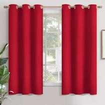 Cortinas YoungStex 107x160 cm Red Blackout Thermal 2 painéis Cortinas YoungStex 107x160 cm Red Blackout Thermal 2 painéis