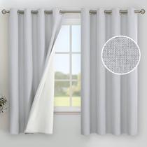 Cortinas YoungStex Light Grey Linen Blackout 160x160cm 2 painéis Cortinas YoungStex Light Grey Linen Blackout 160x160cm 2 painéis