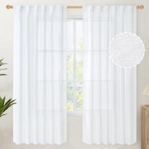 Cortinas YoungStex Linen White 183x132cm, filtragem de luz, 2 painéis Cortinas YoungStex Linen White 183x132cm, filtragem de luz, 2 painéis