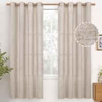 Cortinas YoungStex Natural Linen 183 cm de comprimento 2 painéis 132x183cm Cortinas YoungStex Natural Linen 183 cm de comprimento 2 painéis 132x183cm