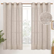Cortinas YoungStex Natural Linen 52x137cm com ilhó de bronze Cortinas YoungStex Natural Linen 52x137cm com ilhó de bronze