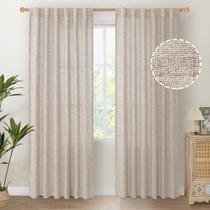 Cortinas YoungStex Natural Linen com 203 cm de comprimento para sala de estar Cortinas YoungStex Natural Linen com 203 cm de comprimento para sala de estar