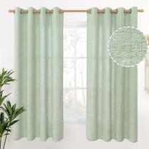 Cortinas Youngstex Sage Green 160x160cm de linho 2 painéis Cortinas Youngstex Sage Green 160x160cm de linho 2 painéis