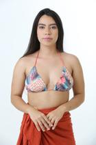 Cortininha Estampado Escama Tira Goiaba