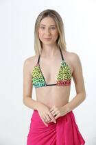 Cortininha Estampado Onça Colorida Cortininha Estampado Onça Colorida