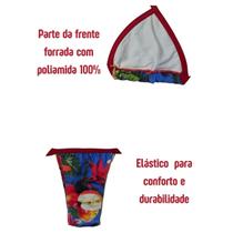 Cortininha Juvenil Vermelho Estampado sem bojo