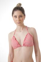 Cortininha Ripple Listrado Vermelho/Branco Dupla Face Vermelho