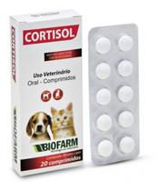 Cortisol C/20 Comp Tratamento Corticoide, Sarnas Cães E Gato