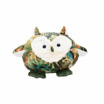 Coruja Bola Estampas Verde 30cm - Pelúcia