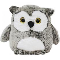 Coruja Cinza Olhinhos Amarelos 27cm - Pelúcia