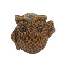 Coruja De Cerâmica Roxo 6Cm