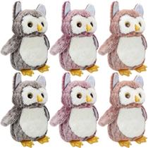 Coruja de pelúcia Jenaai para bebês, crianças e crianças pequenas, 23 cm, 6 unidades