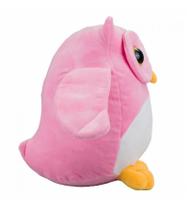Coruja de Pelúcia Rosa Patas Amarelas 27cm Coruja de Pelúcia Rosa Patas Amarelas 27cm