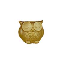 Coruja de resina em vaso de flores, lindo animal de desenho animado com acabamento dourado 350g Coruja de resina em vaso de flores, lindo animal de desenho animado com acabamento dourado 350g