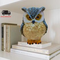 Coruja Decorativa de Gesso Sofisticação, Luxo, Sabedoria e Sorte para Seu Lar - Exaltação