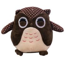 Coruja Marrom Com Pintas Brancas 26cm - Pelúcia Coruja Marrom Com Pintas Brancas 26cm - Pelúcia