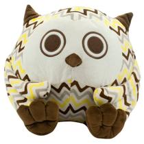 Coruja Pelúcia Bola Amarela Fofa 27cm
