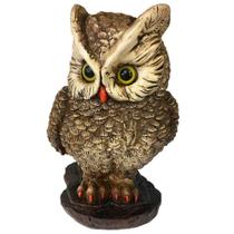 Coruja Soberana na Rocha Rústica Decorativa - Sabedoria e Inteligência