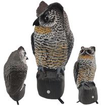 Coruja Solar Acende Olhos Sensor Movimento Sonora Afasta Animais Pombo Escorpiao Cobra Esquilo Proteçao Jardim Quintal Horta Ave Realista