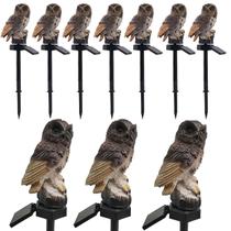 Coruja Solar Lumianaria Kit 10 Uni Decoraçao Casa Quintal Jardim Varanda Multiuso Aves Escultura Coruja Solar Lumianaria Kit 10 Uni Decoraçao Casa Quintal Jardim Varanda Multiuso Aves Escultura