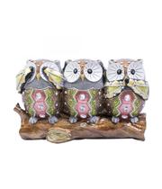 Corujas Não Vejo Não Ouço E Não Falo 13.5cm - Resina Animais Corujas Não Vejo Não Ouço E Não Falo 13.5cm - Resina Animais