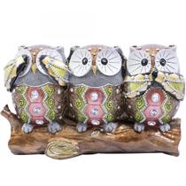 Corujas Não Vejo Não Ouço E Não Falo 13.5cm - Resina Animais Corujas Não Vejo Não Ouço E Não Falo 13.5cm - Resina Animais