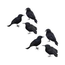 Corvo Preto de Halloween - Decoração de Simulação para Festa Assustadora