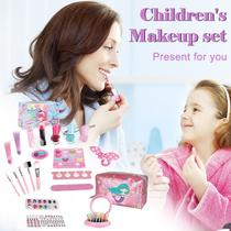 Cosméticos inofensivos para crianças Brinquedos de beleza fingir brincar de meninas conjunto de maquiagem presente de brinquedo