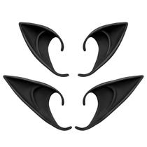 Cosplay Elf Ears Tavery Black Soft Pointed, 2 pares para adultos Cosplay Elf Ears Tavery Black Soft Pointed, 2 pares para adultos