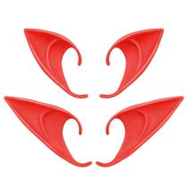 Cosplay Elf Ears Tavery Red Soft Pointed, 2 pares para fantasia Cosplay Elf Ears Tavery Red Soft Pointed, 2 pares para fantasia