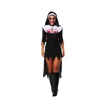 Cosplay Fantasia Halloween Freira Feminino Luxo 4573