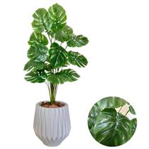 Costela de Adão Artificial Grande 18 Folhas + Vaso Origami