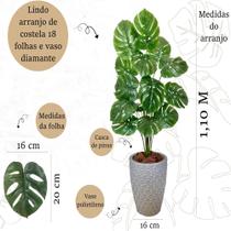 Costela de Adão Artificial Grande +Vaso Polietileno Completo