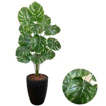 Costela de Adão Artificial Grande +Vaso Polietileno Completo - PlantaImport