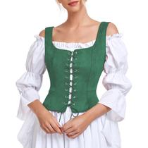 Costume Century Star Renaissance Corset Pirate Vest Green XL