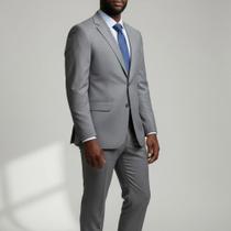 Costume cinza médio 2 botões slim APA -