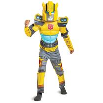 Costume Disguise Bumblebee Transformer com músculo para meninos de 3 a 4 anos