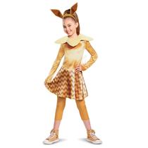 Costume Disguise Pokémon Eevee para crianças e meninas Deluxe tamanho L