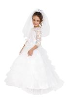 Costume Dress Up America Bride Dreamy Bride Vestido de noiva com véu