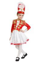 Costume Dress Up America Drum Majorette para meninas com chapéu